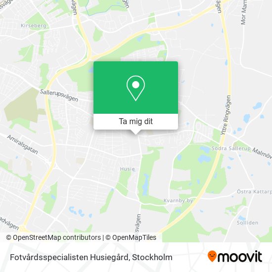 Fotvårdsspecialisten Husiegård karta