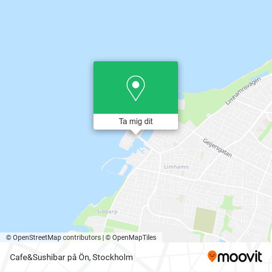 Cafe&Sushibar på Ön karta