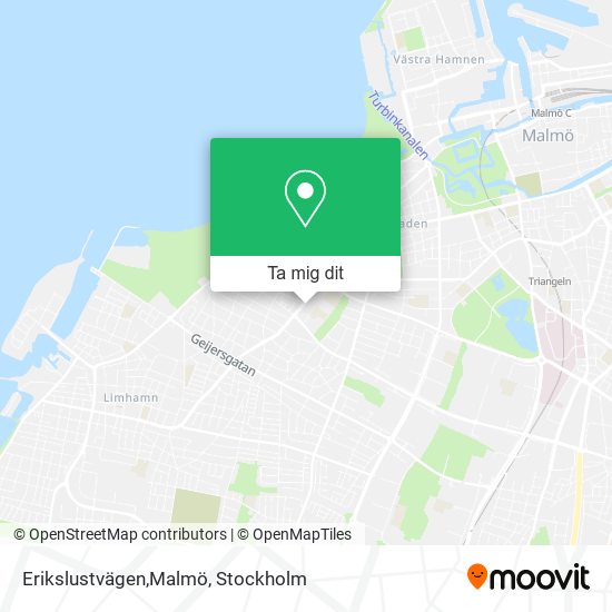 Erikslustvägen,Malmö karta