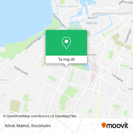 Iklinik Malmö karta