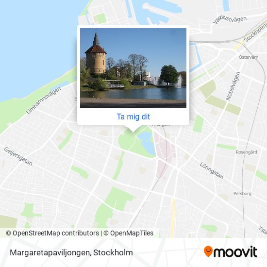 Margaretapaviljongen karta