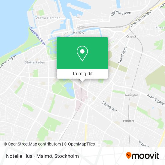 Notelle Hus - Malmö karta