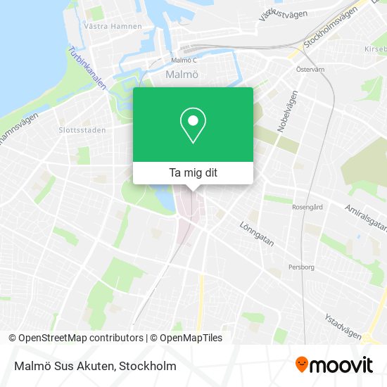 Malmö Sus Akuten karta