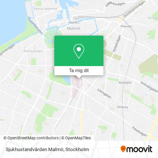 Sjukhustandvården Malmö karta