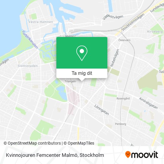 Kvinnojouren Femcenter Malmö karta