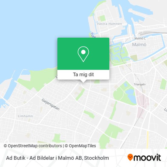 Ad Butik - Ad Bildelar i Malmö AB karta