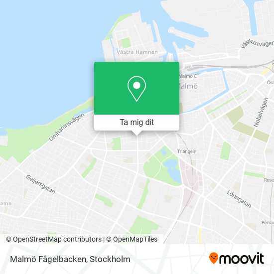 Malmö Fågelbacken karta