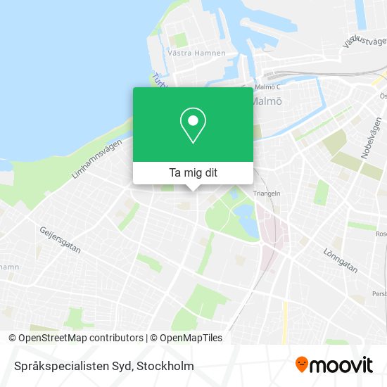 Språkspecialisten Syd karta