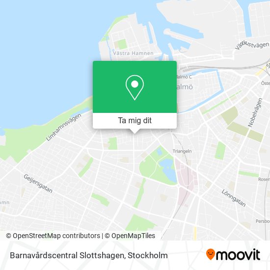 Barnavårdscentral Slottshagen karta