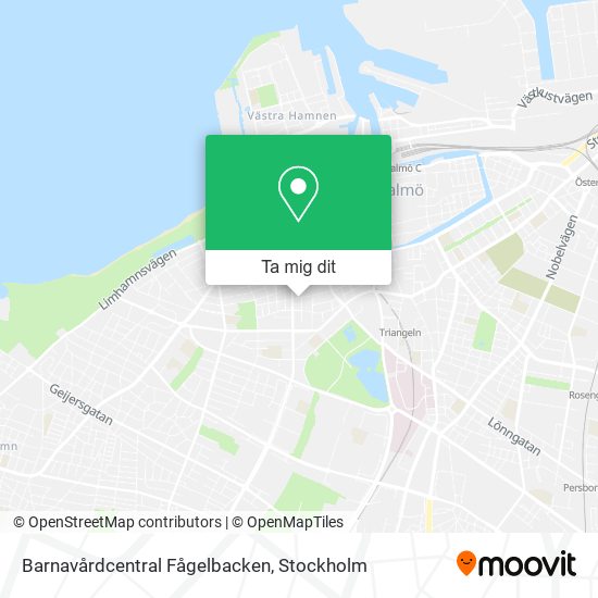 Barnavårdcentral Fågelbacken karta