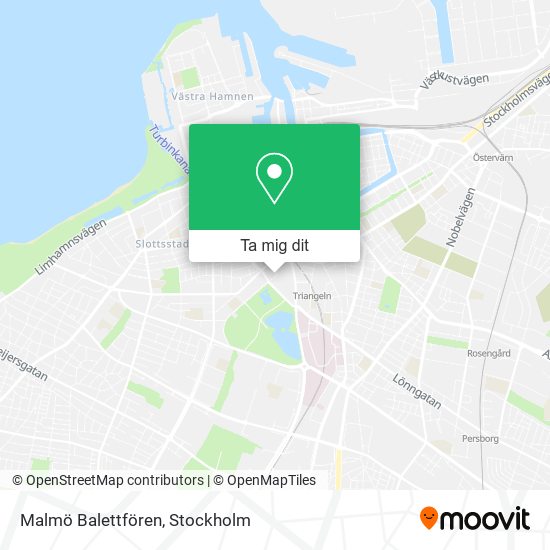 Malmö Balettfören karta