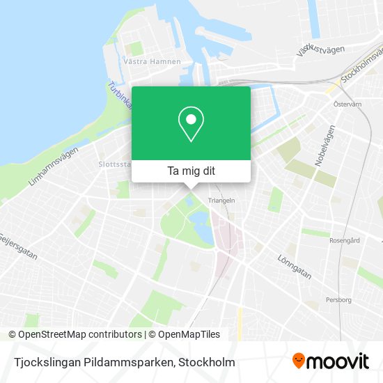 Tjockslingan Pildammsparken karta