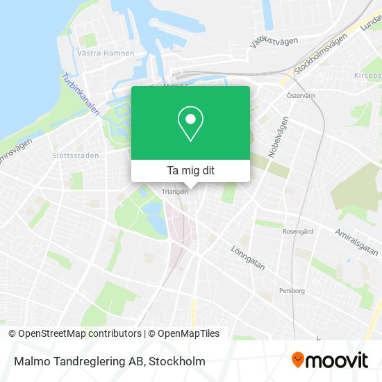 Malmo Tandreglering AB karta