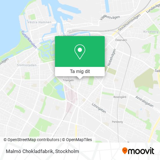 Malmö Chokladfabrik karta