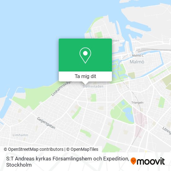 S:T Andreas kyrkas Församlingshem och Expedition karta