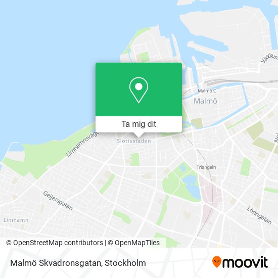 Malmö Skvadronsgatan karta