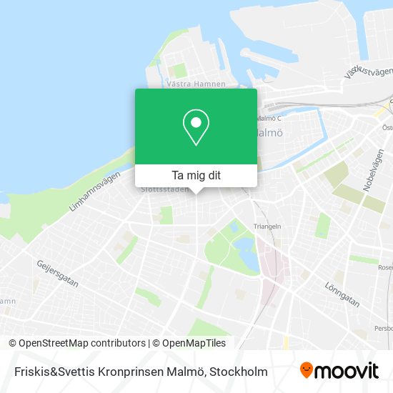 Friskis&Svettis Kronprinsen Malmö karta