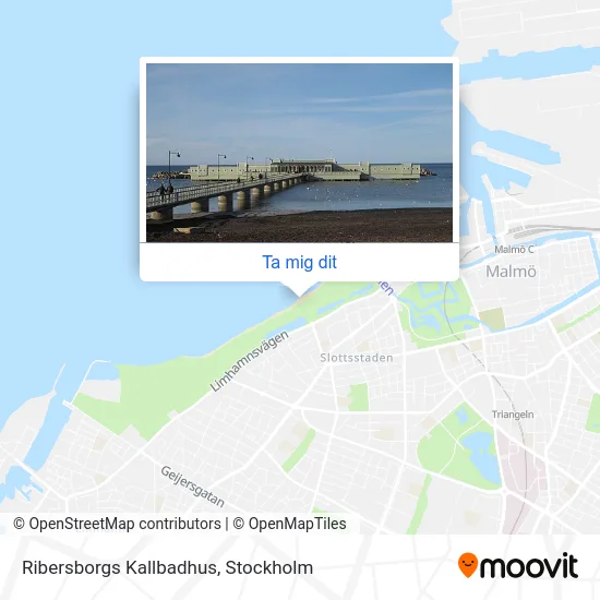 Ribersborgs Kallbadhus karta