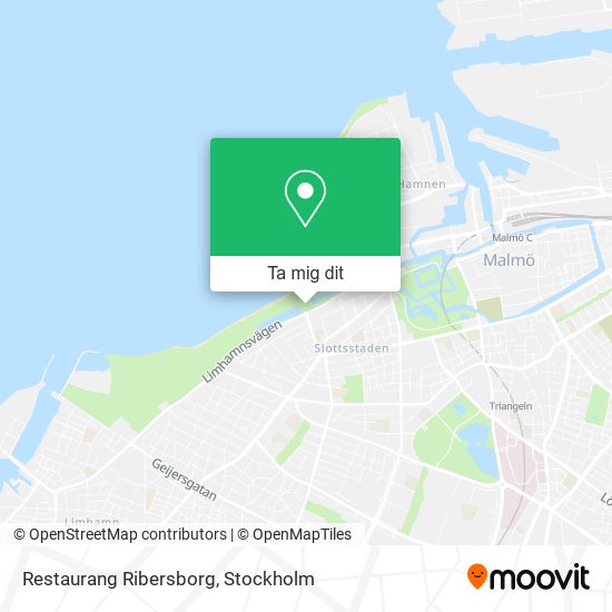 Restaurang Ribersborg karta