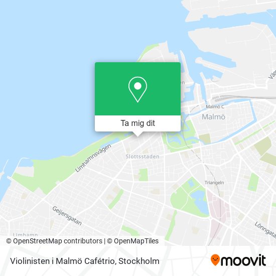 Violinisten i Malmö Cafétrio karta