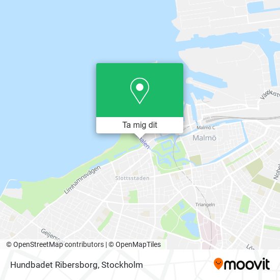 Hundbadet Ribersborg karta