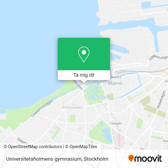 Universitetsholmens gymnasium karta