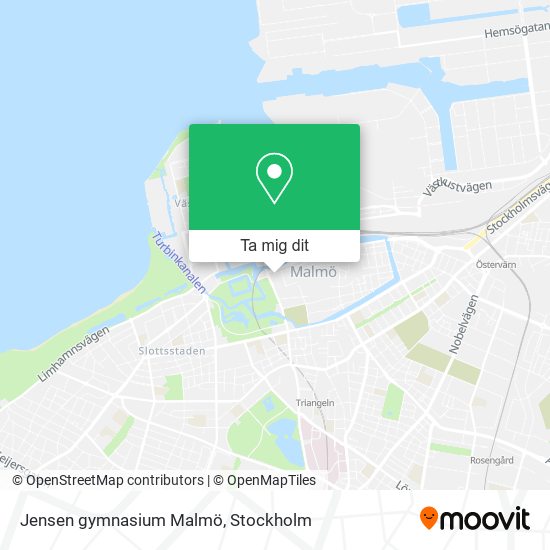 Jensen gymnasium Malmö karta