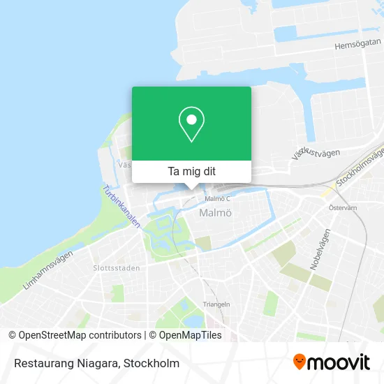 Restaurang Niagara karta