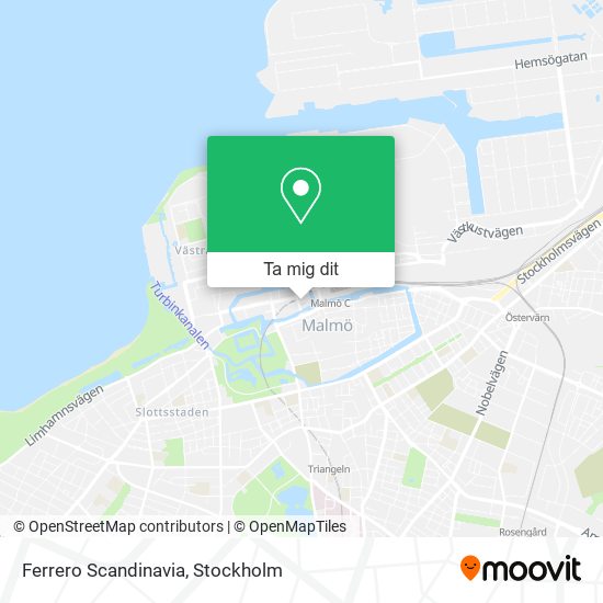 Ferrero Scandinavia karta