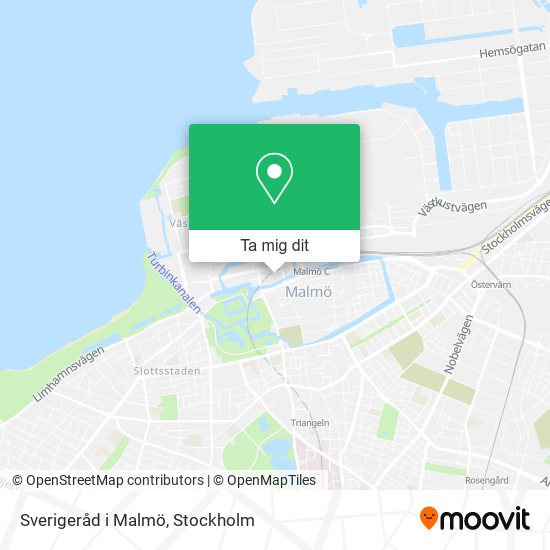 Sverigeråd i Malmö karta