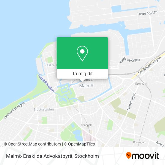 Malmö Enskilda Advokatbyrå karta