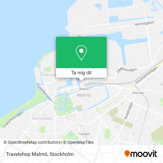 Travelshop Malmö karta