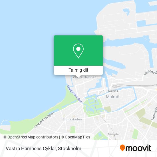 Västra Hamnens Cyklar karta