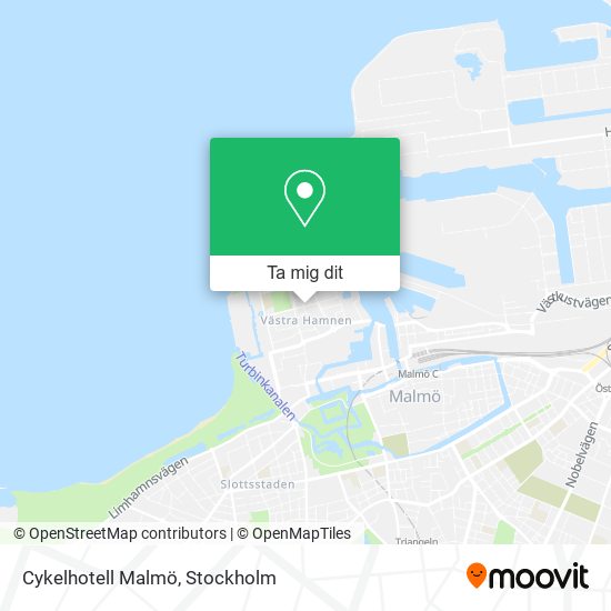 Cykelhotell Malmö karta