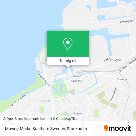 Moving Media Southern Sweden karta
