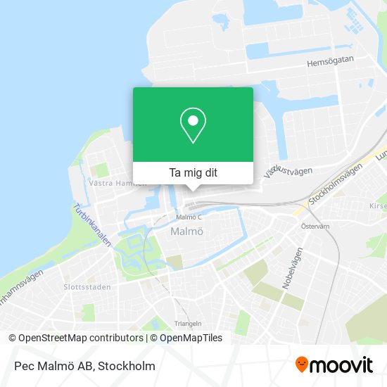 Pec Malmö AB karta