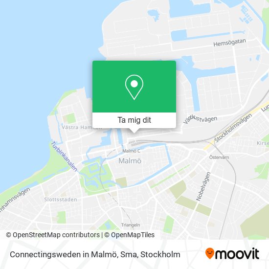 Connectingsweden in Malmö, Sma karta