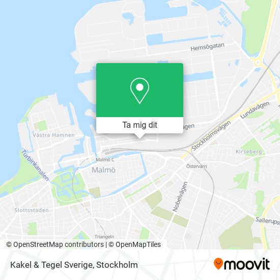 Kakel & Tegel Sverige karta