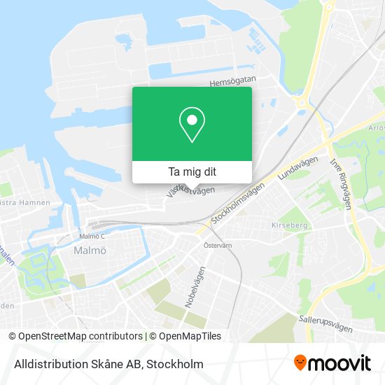 Alldistribution Skåne AB karta