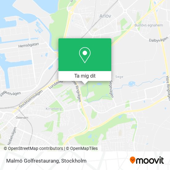 Malmö Golfrestaurang karta