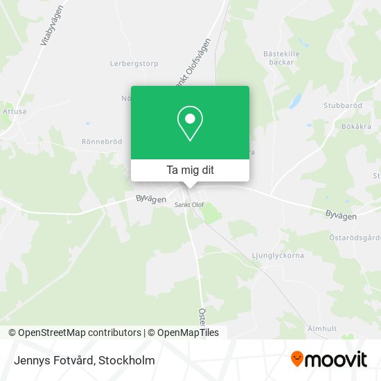 Jennys Fotvård karta