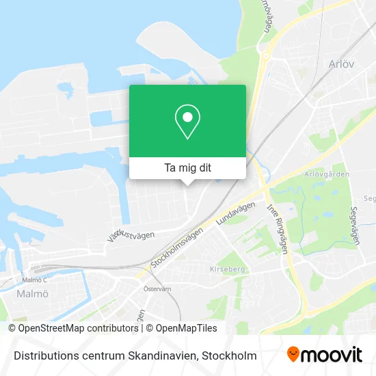 Distributions centrum Skandinavien karta