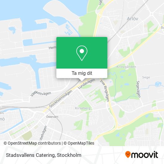 Stadsvallens Catering karta