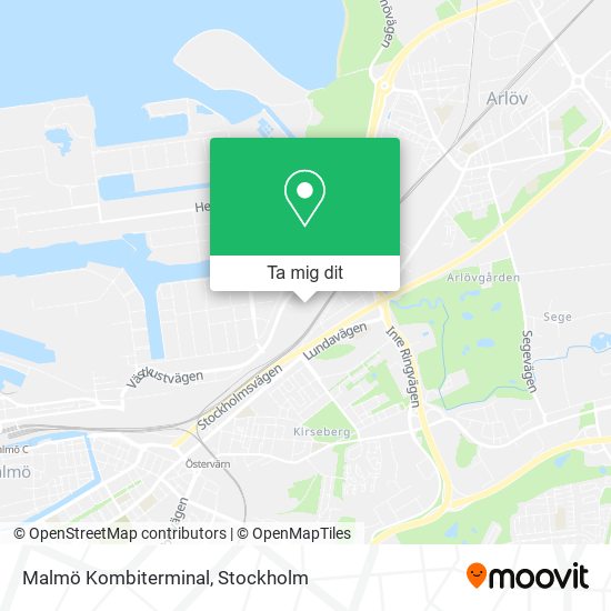 Malmö Kombiterminal karta