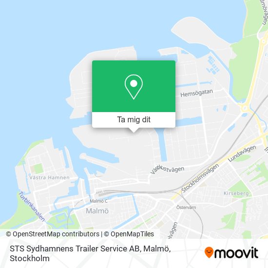 STS Sydhamnens Trailer Service AB, Malmö karta