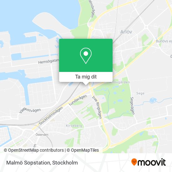 Malmö Sopstation karta