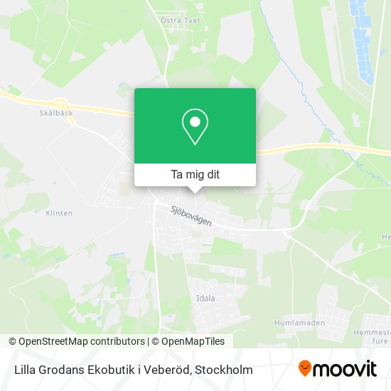 Lilla Grodans Ekobutik i Veberöd karta