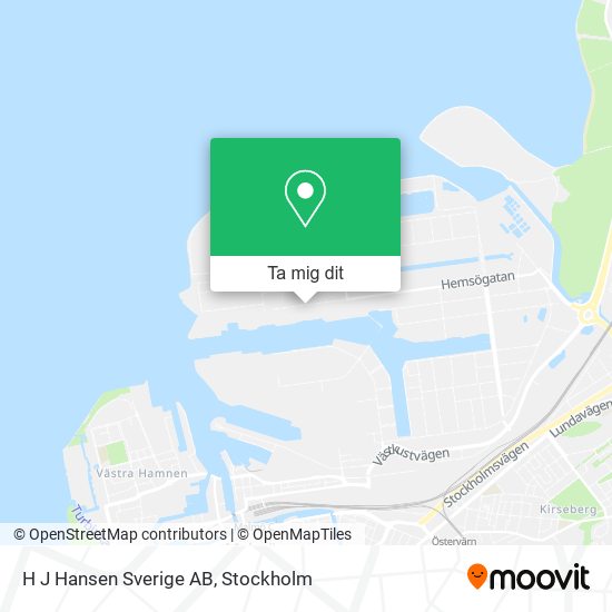 H J Hansen Sverige AB karta