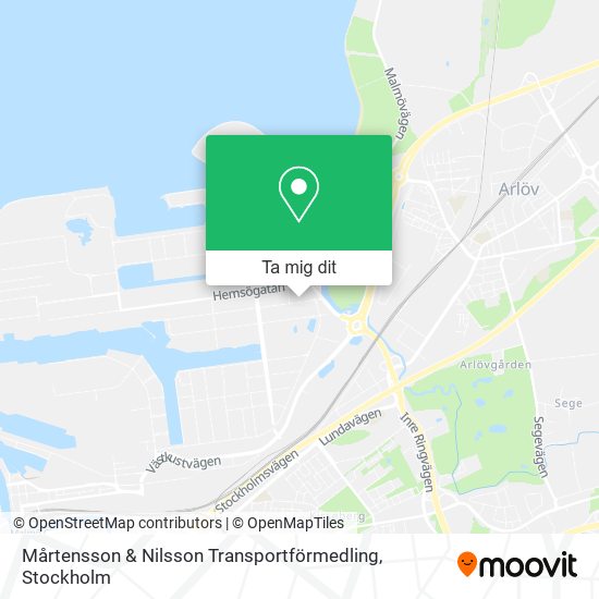 Mårtensson & Nilsson Transportförmedling karta