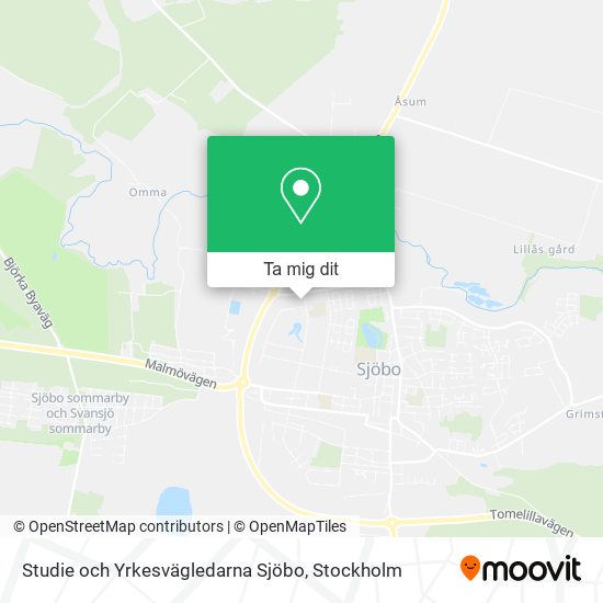Studie och Yrkesvägledarna Sjöbo karta